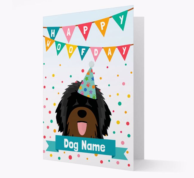 Personalized Card 'Happy Woofday {dogsName}' with {breedCommonName} Icon